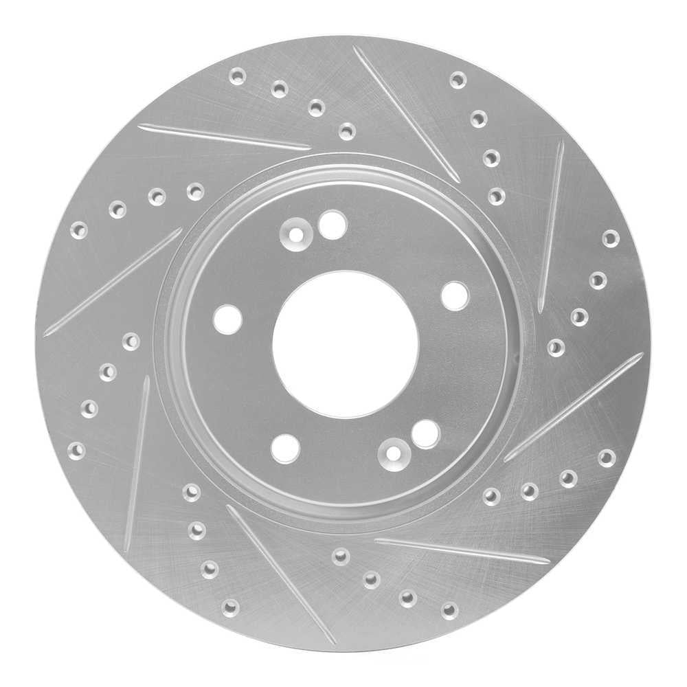 Dynamic Friction Company 631-21032R DFC Brake Rotor - Drilled And Slotted - Silver