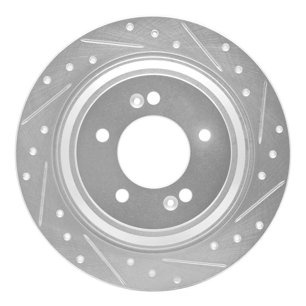 Dynamic Friction Company 631-21036R DFC Brake Rotor - Drilled And Slotted - Silver