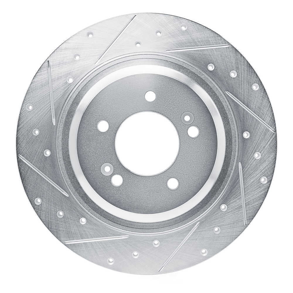 Dynamic Friction Company 631-21049L DFC Brake Rotor - Drilled And Slotted - Silver