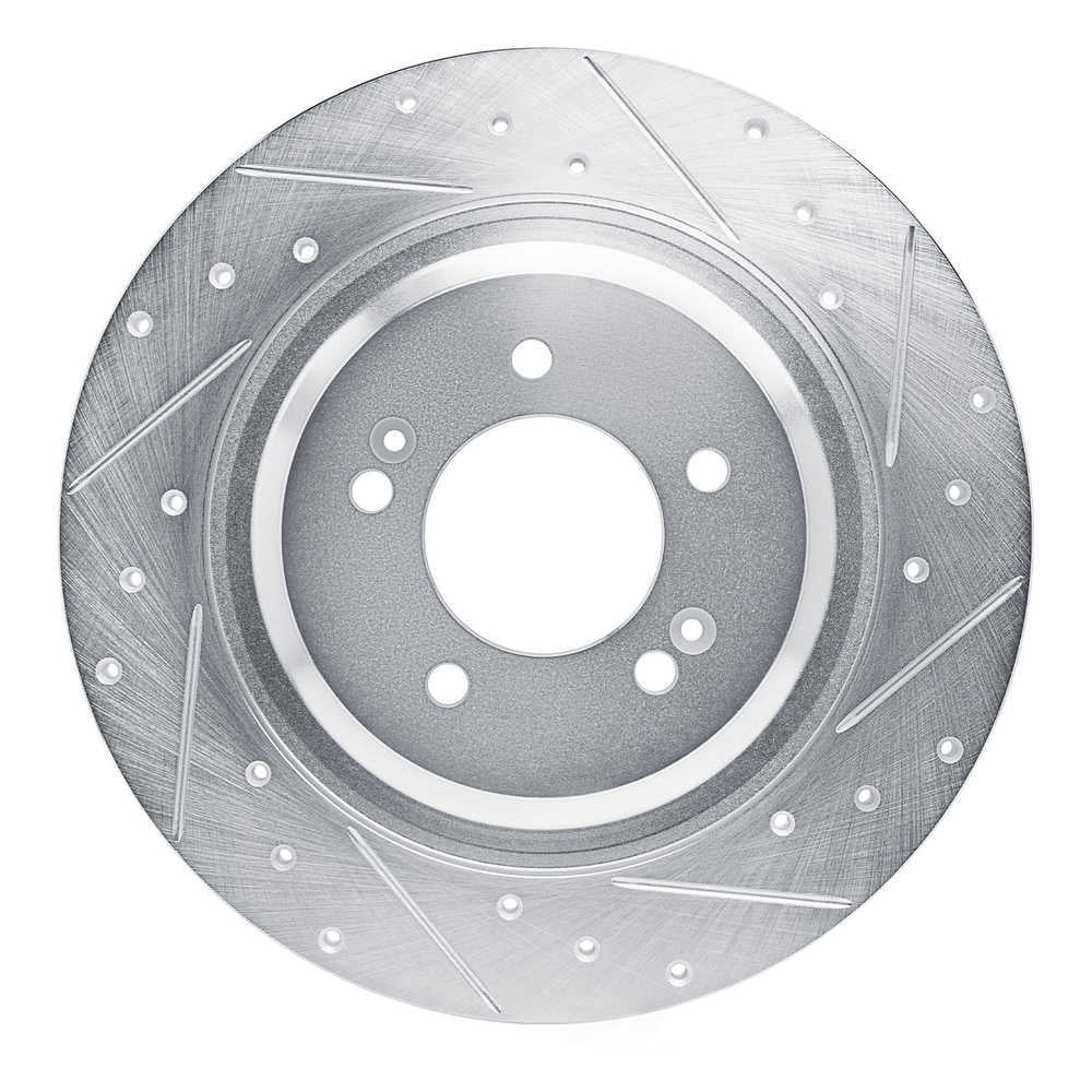 Dynamic Friction Company 631-21049R DFC Brake Rotor - Drilled And Slotted - Silver