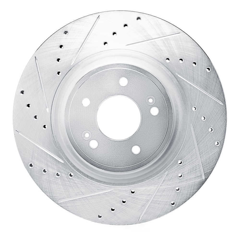 Dynamic Friction Company 631-21053L DFC Brake Rotor - Drilled And Slotted - Silver