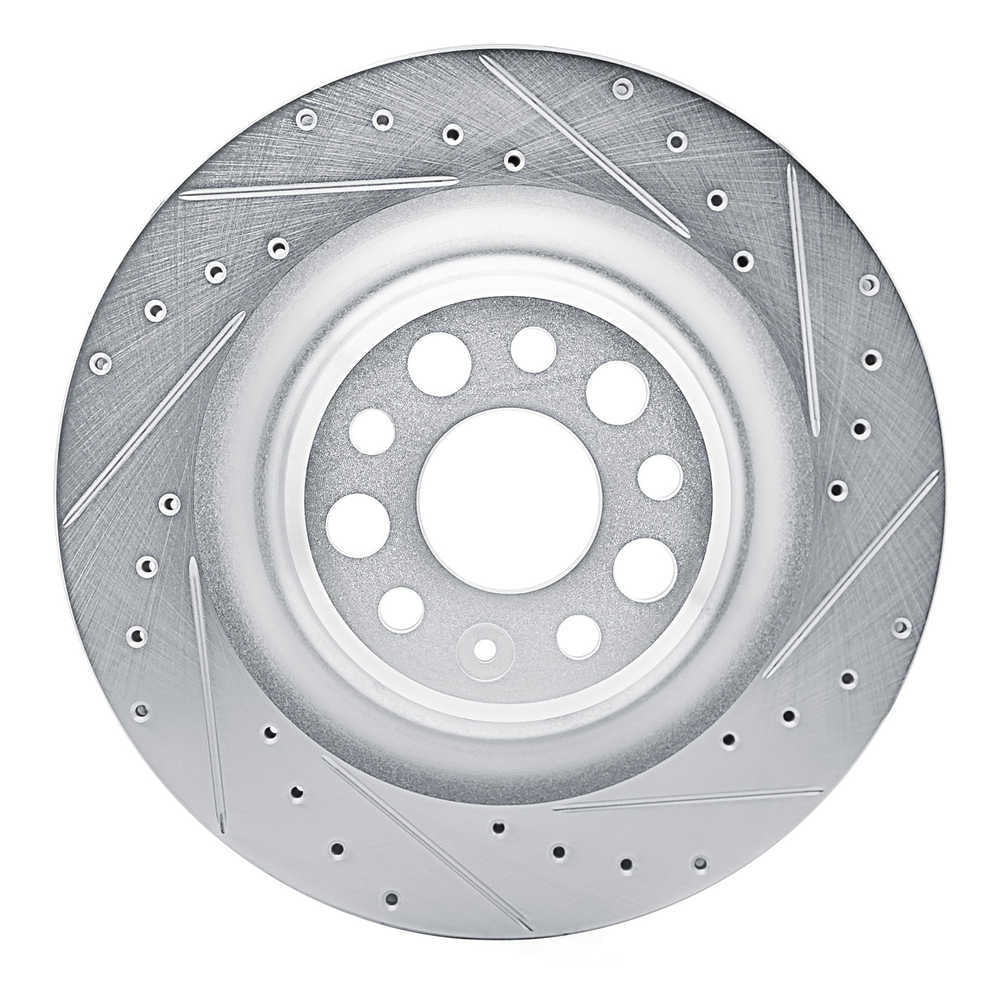 Dynamic Friction Company 631-26010R DFC Brake Rotor - Drilled And Slotted - Silver