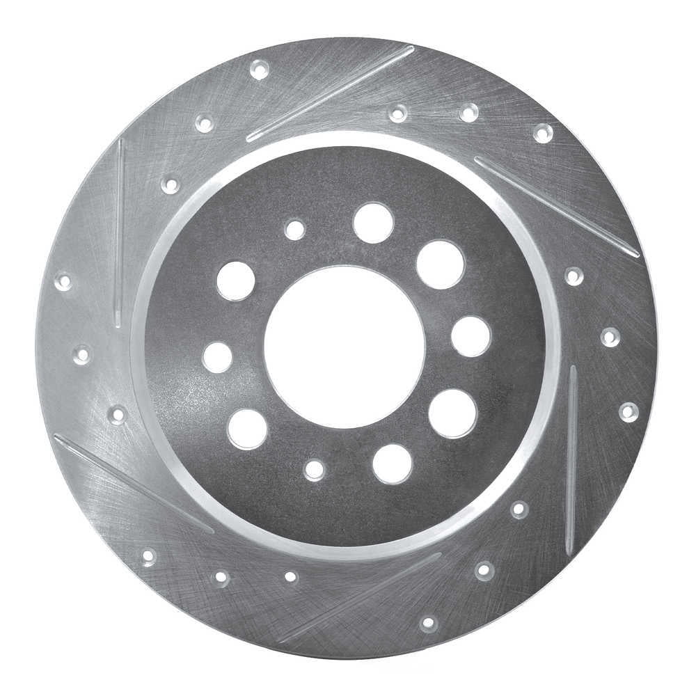 Dynamic Friction Company 631-27001L DFC Brake Rotor - Drilled And Slotted - Silver