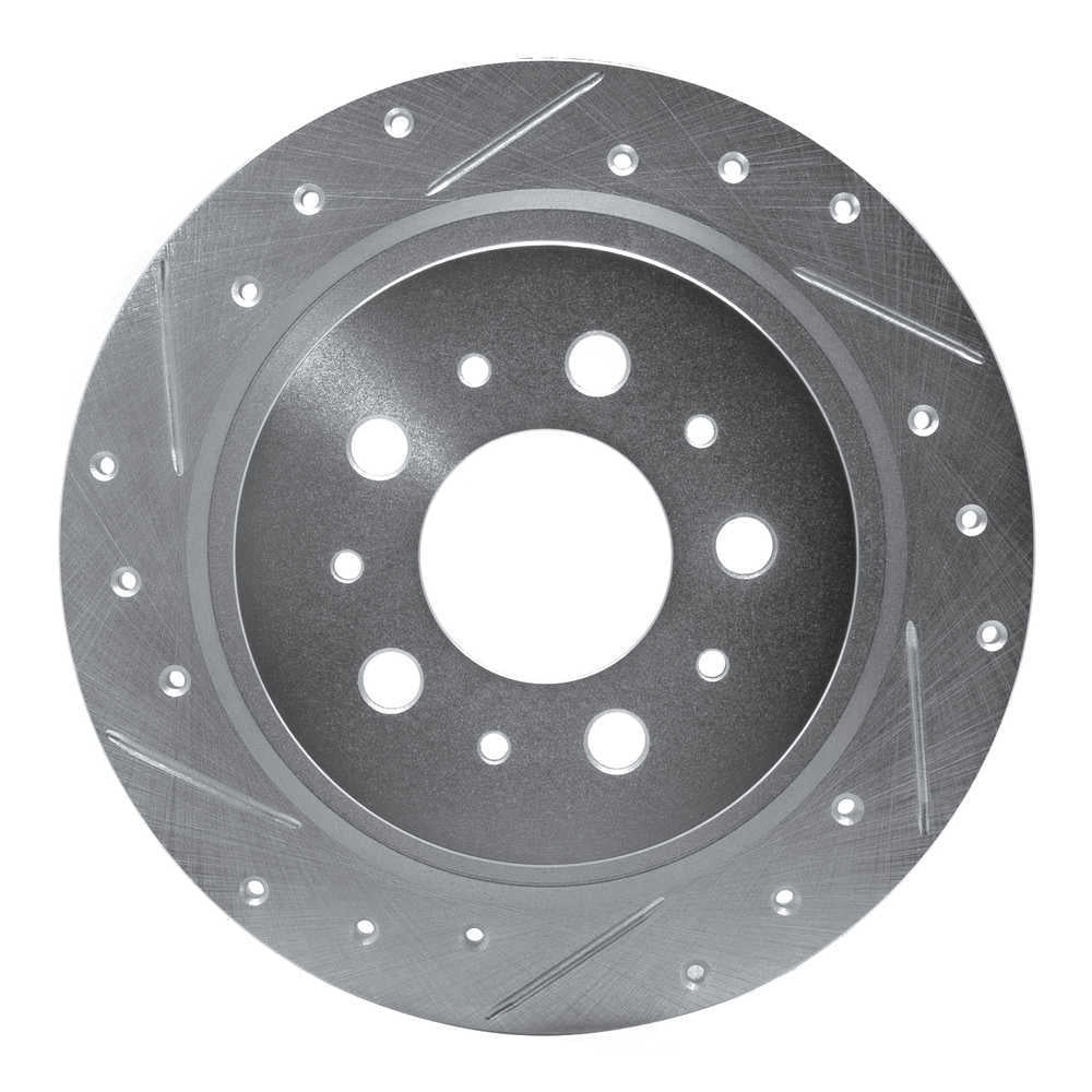 Dynamic Friction Company 631-27021L DFC Brake Rotor - Drilled And Slotted - Silver