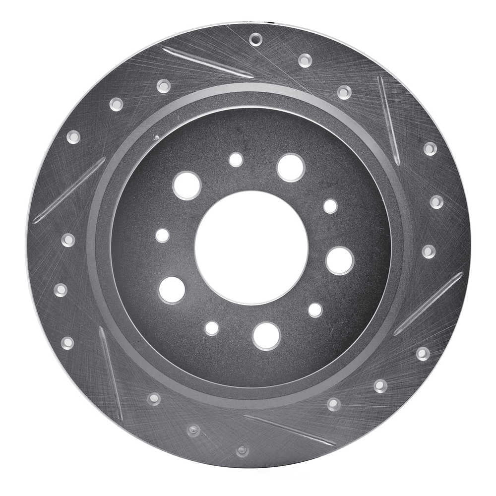 Dynamic Friction Company 631-27021R DFC Brake Rotor - Drilled And Slotted - Silver