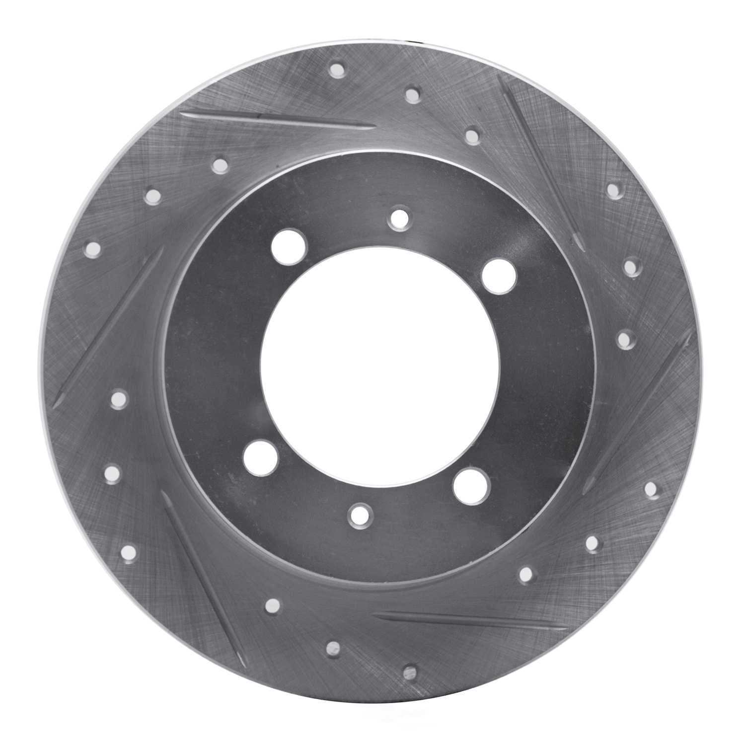 Dynamic Friction Company 631-27027R DFC Brake Rotor - Drilled And Slotted - Silver