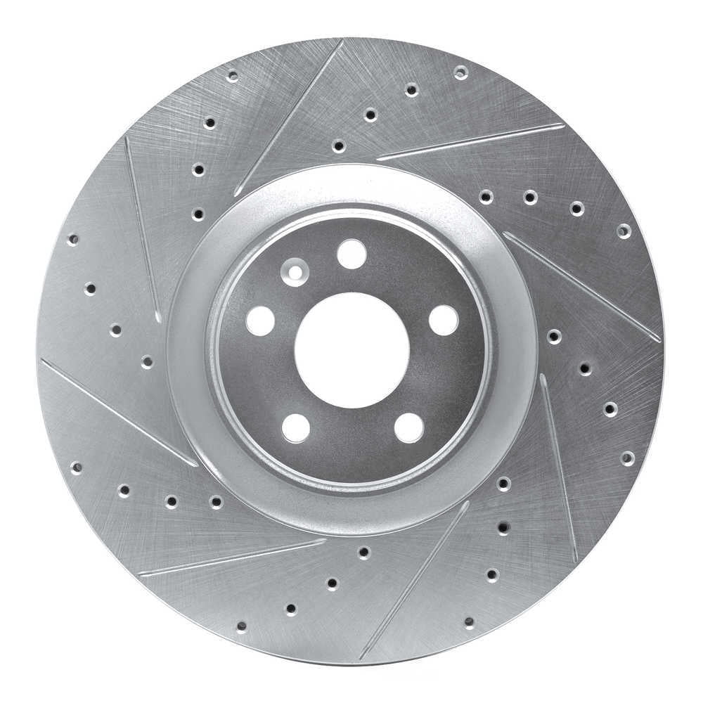 Dynamic Friction Company 631-27053L DFC Brake Rotor - Drilled And Slotted - Silver
