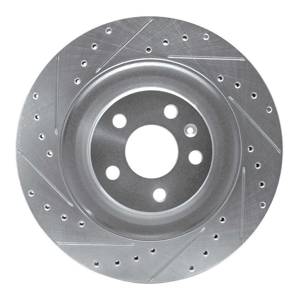 Dynamic Friction Company 631-27054L DFC Brake Rotor - Drilled And Slotted - Silver