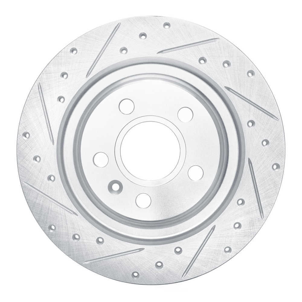 Dynamic Friction Company 631-27061L DFC Brake Rotor - Drilled And Slotted - Silver