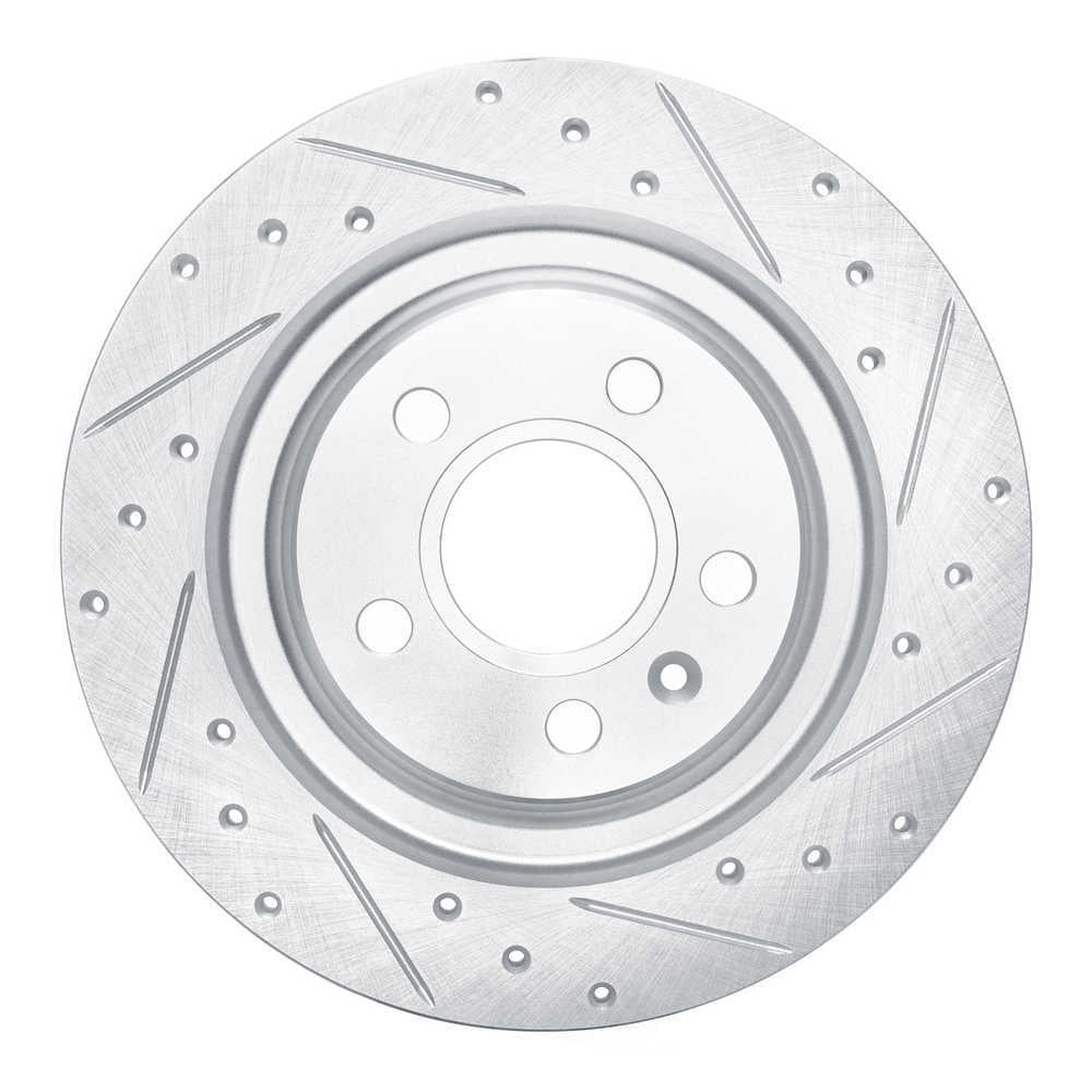 Dynamic Friction Company 631-27061R DFC Brake Rotor - Drilled And Slotted - Silver