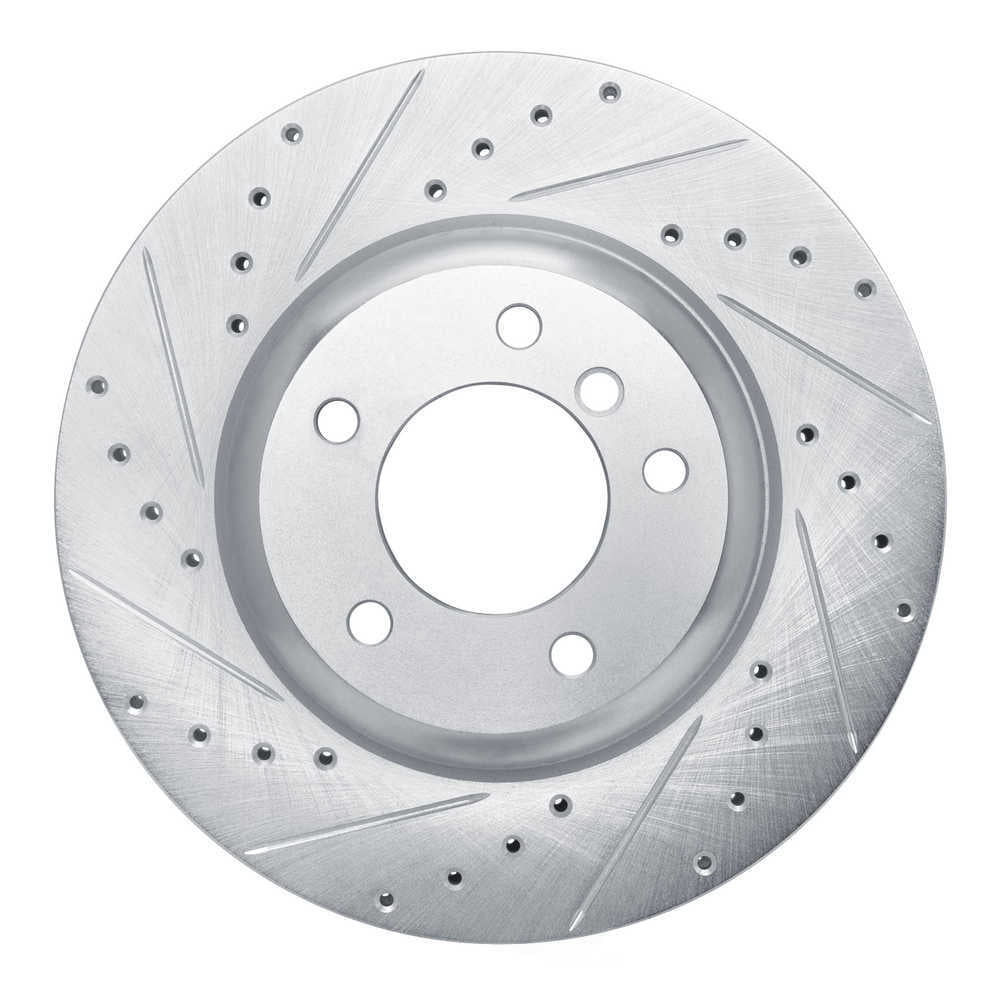 Dynamic Friction Company 631-31096L DFC Brake Rotor - Drilled And Slotted - Silver