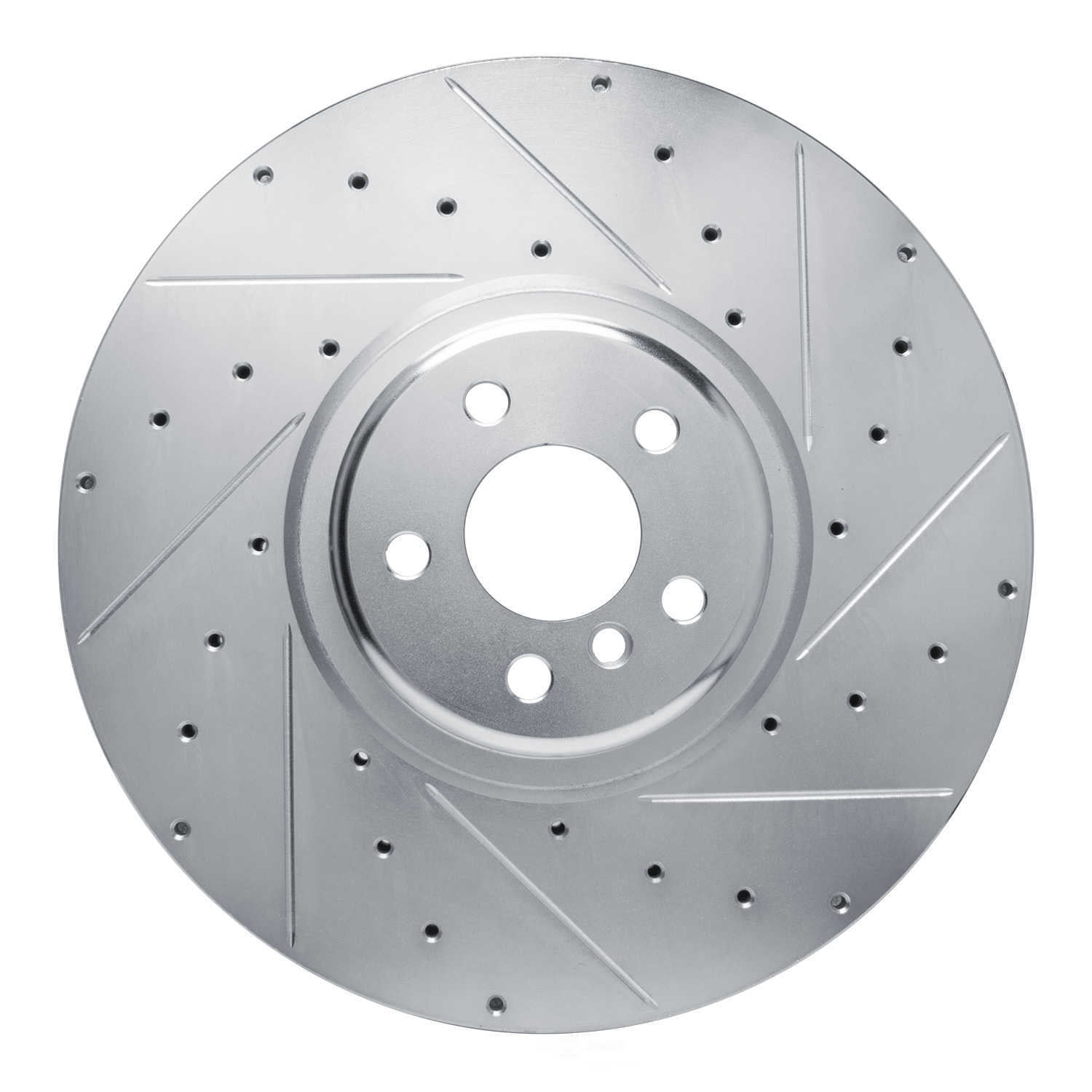 Dynamic Friction Company 631-31165D DFC Brake Rotor - Drilled And Slotted - Silver