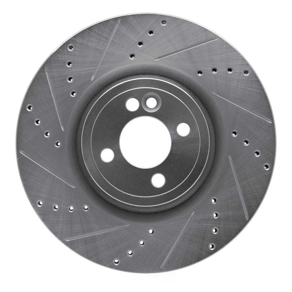 Dynamic Friction Company 631-32014L DFC Brake Rotor - Drilled And Slotted - Silver