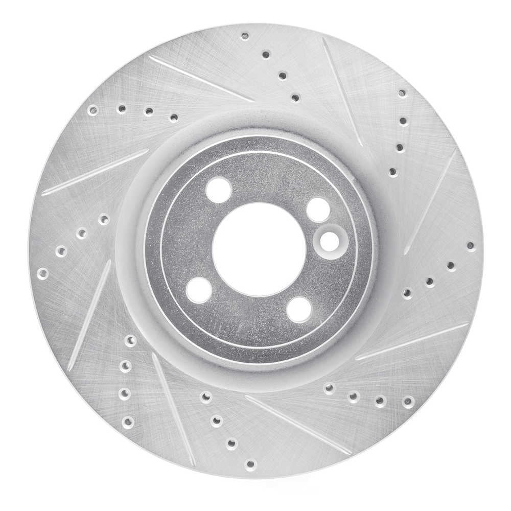 Dynamic Friction Company 631-32014R DFC Brake Rotor - Drilled And Slotted - Silver