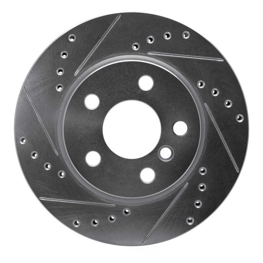 Dynamic Friction Company 631-32017L DFC Brake Rotor - Drilled And Slotted - Silver