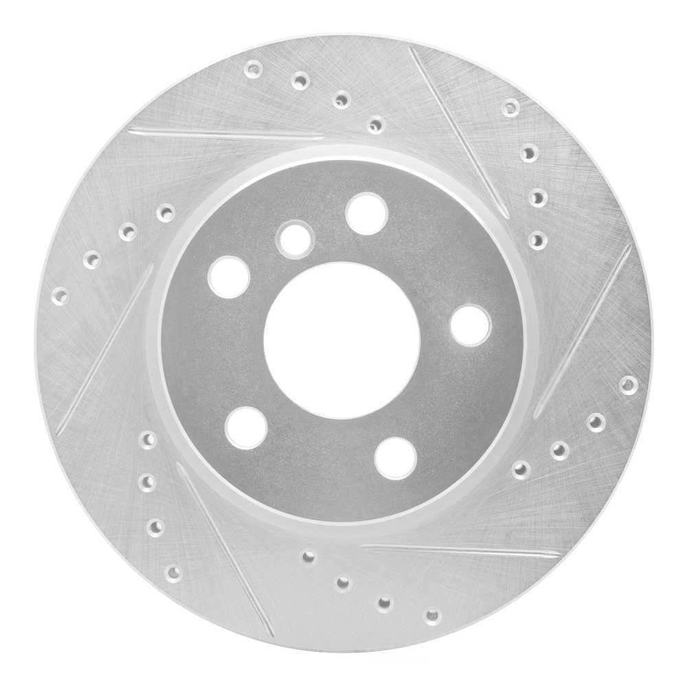 Dynamic Friction Company 631-32017R DFC Brake Rotor - Drilled And Slotted - Silver
