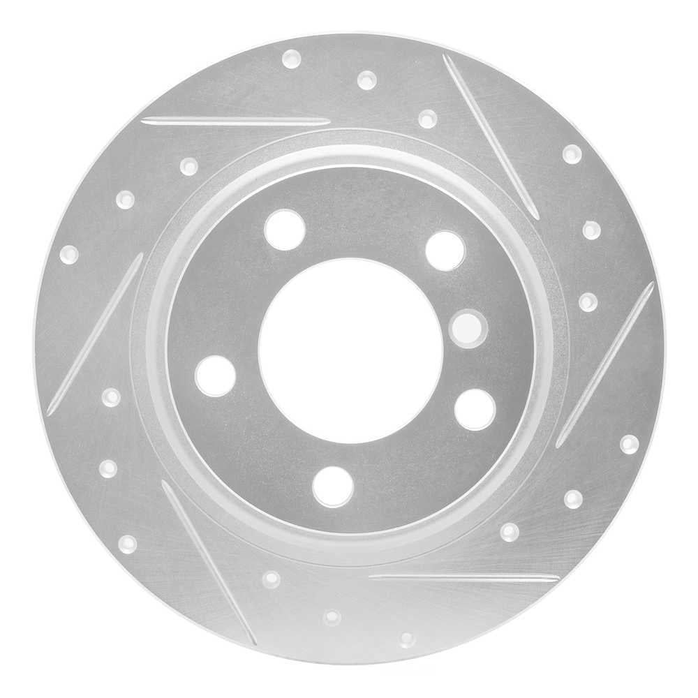Dynamic Friction Company 631-32020R DFC Brake Rotor - Drilled And Slotted - Silver