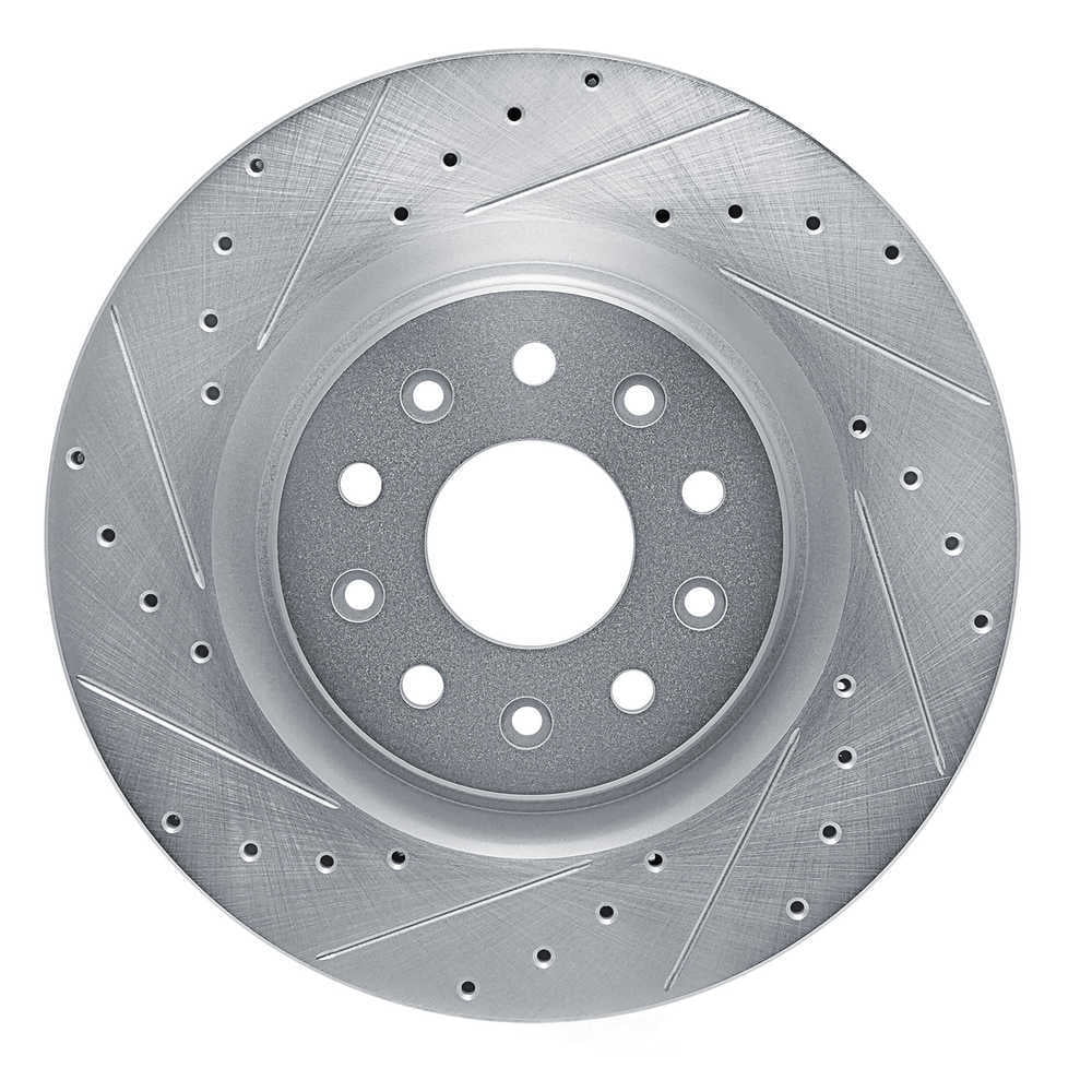 Dynamic Friction Company 631-39032L DFC Brake Rotor - Drilled And Slotted - Silver
