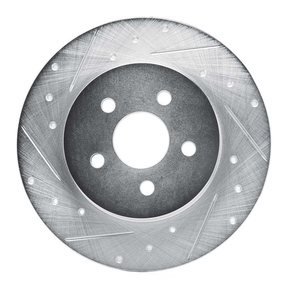 Dynamic Friction Company 631-40006L DFC Brake Rotor - Drilled And Slotted - Silver