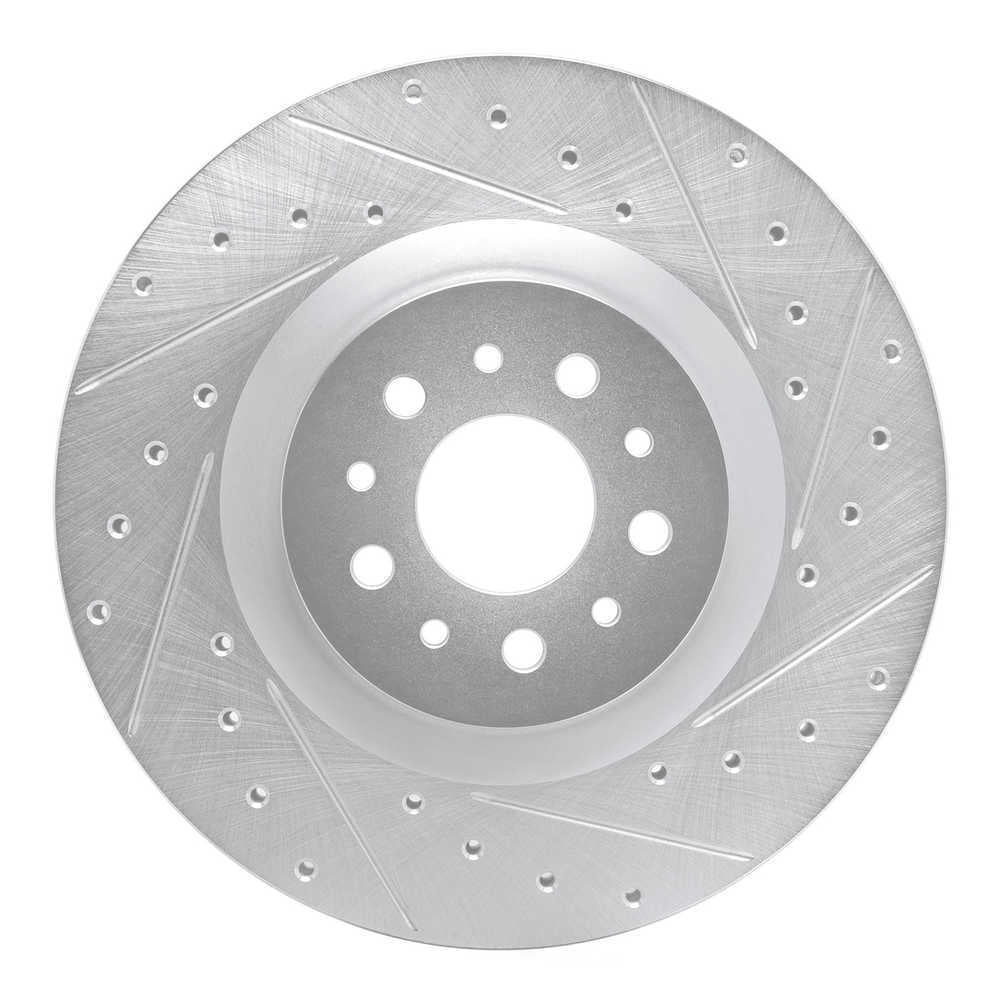 Dynamic Friction Company 631-40049R DFC Brake Rotor - Drilled And Slotted - Silver
