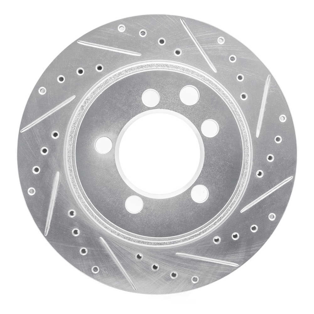 Dynamic Friction Company 631-40053R DFC Brake Rotor - Drilled And Slotted - Silver