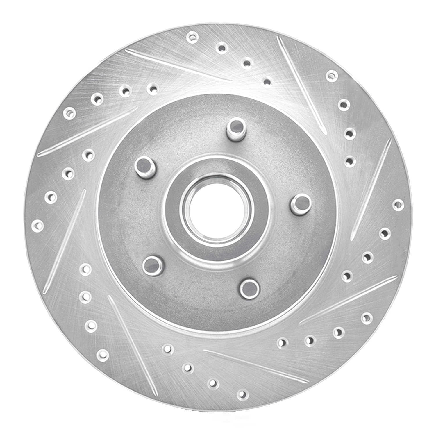 Dynamic Friction Company 631-40065R DFC Brake Rotor - Drilled And Slotted - Silver