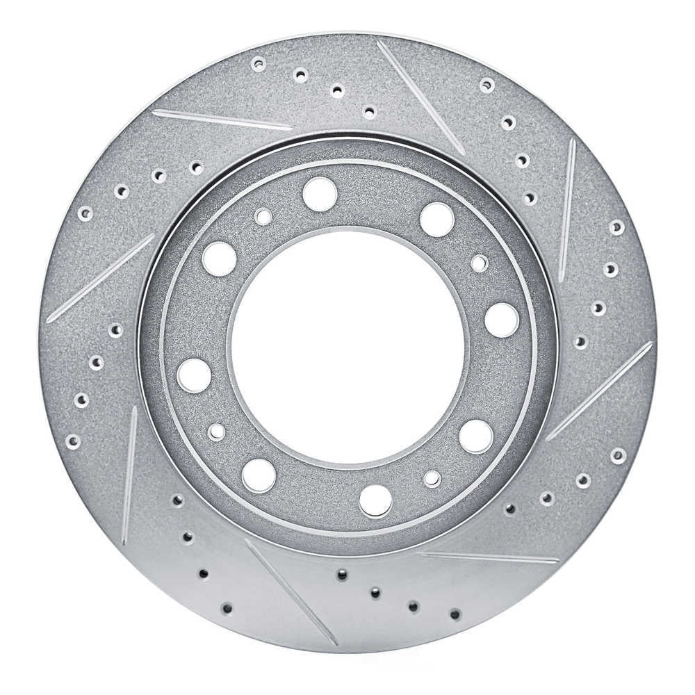 Dynamic Friction Company 631-40122R DFC Brake Rotor - Drilled And Slotted - Silver