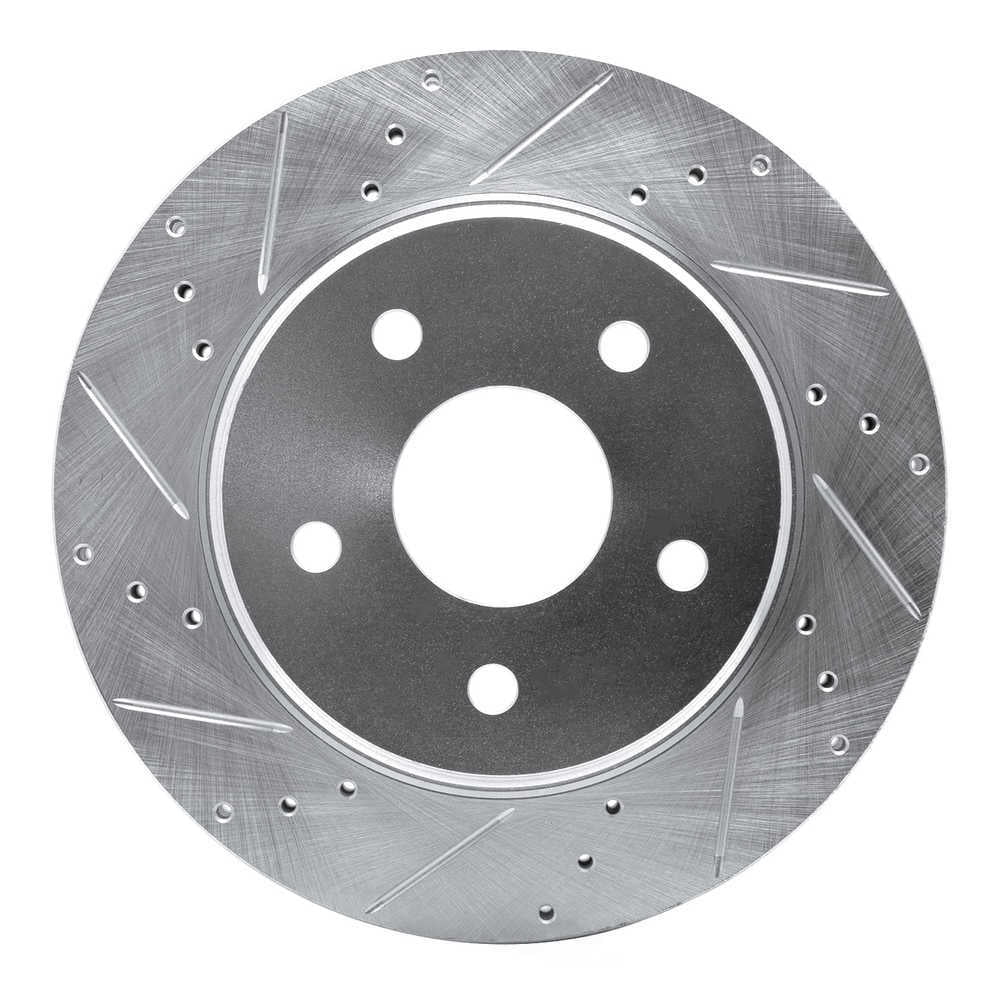Dynamic Friction Company 631-42011L DFC Brake Rotor - Drilled And Slotted - Silver