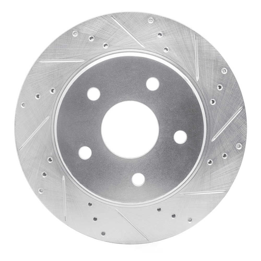 Dynamic Friction Company 631-42011R DFC Brake Rotor - Drilled And Slotted - Silver