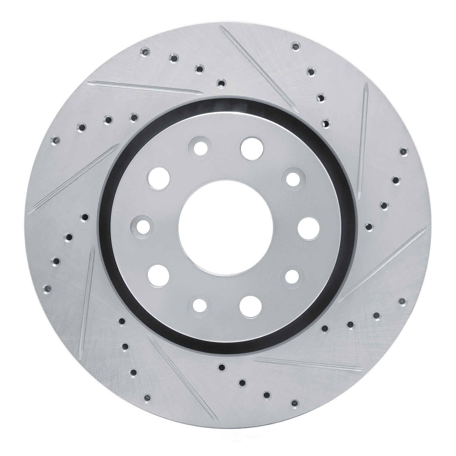 Dynamic Friction Company 631-42038R DFC Brake Rotor - Drilled And Slotted - Silver