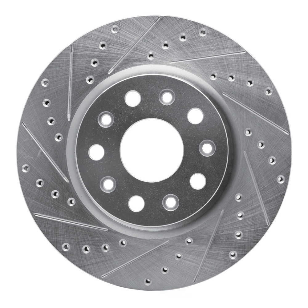 Dynamic Friction Company 631-42039L DFC Brake Rotor - Drilled And Slotted - Silver