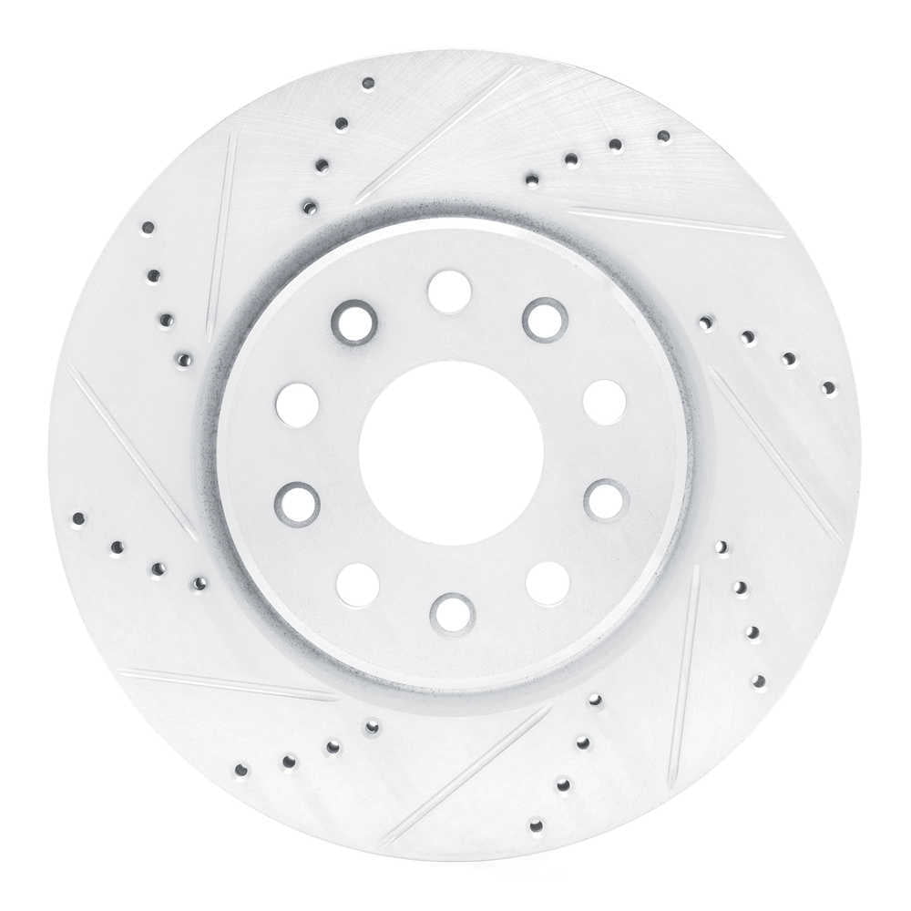 Dynamic Friction Company 631-42046L DFC Brake Rotor - Drilled And Slotted - Silver