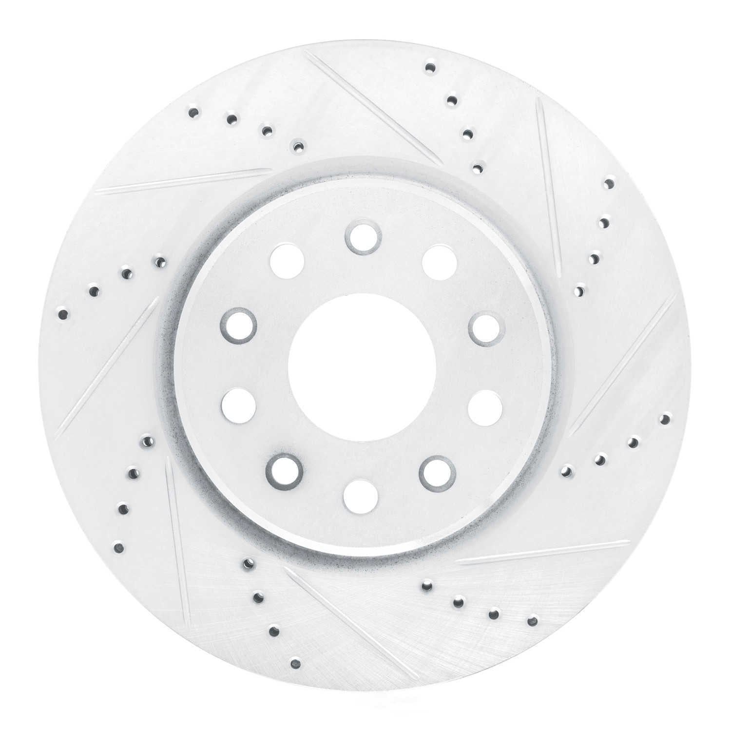 Dynamic Friction Company 631-42046R DFC Brake Rotor - Drilled And Slotted - Silver