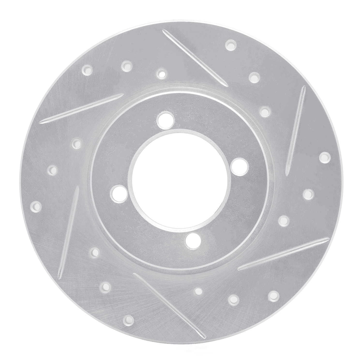 Dynamic Friction Company 631-43000R DFC Brake Rotor - Drilled And Slotted - Silver