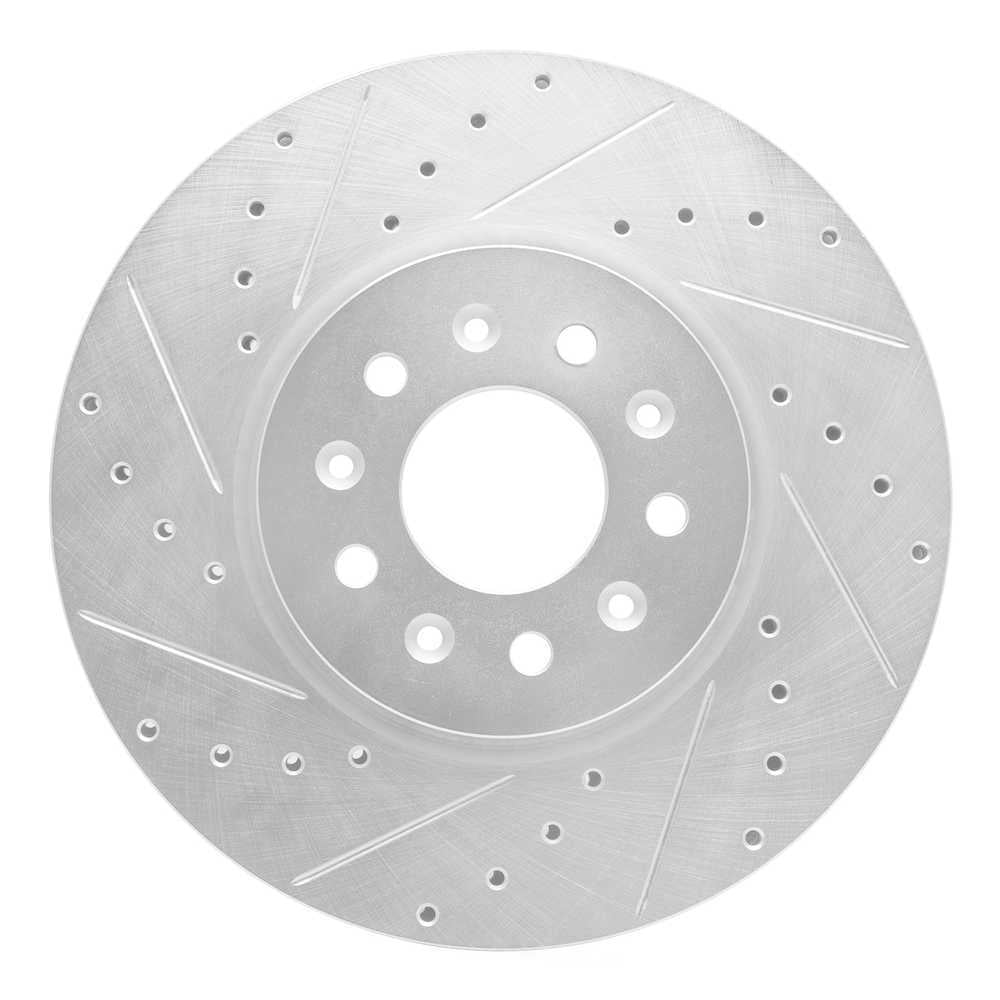Dynamic Friction Company 631-45023L DFC Brake Rotor - Drilled And Slotted - Silver