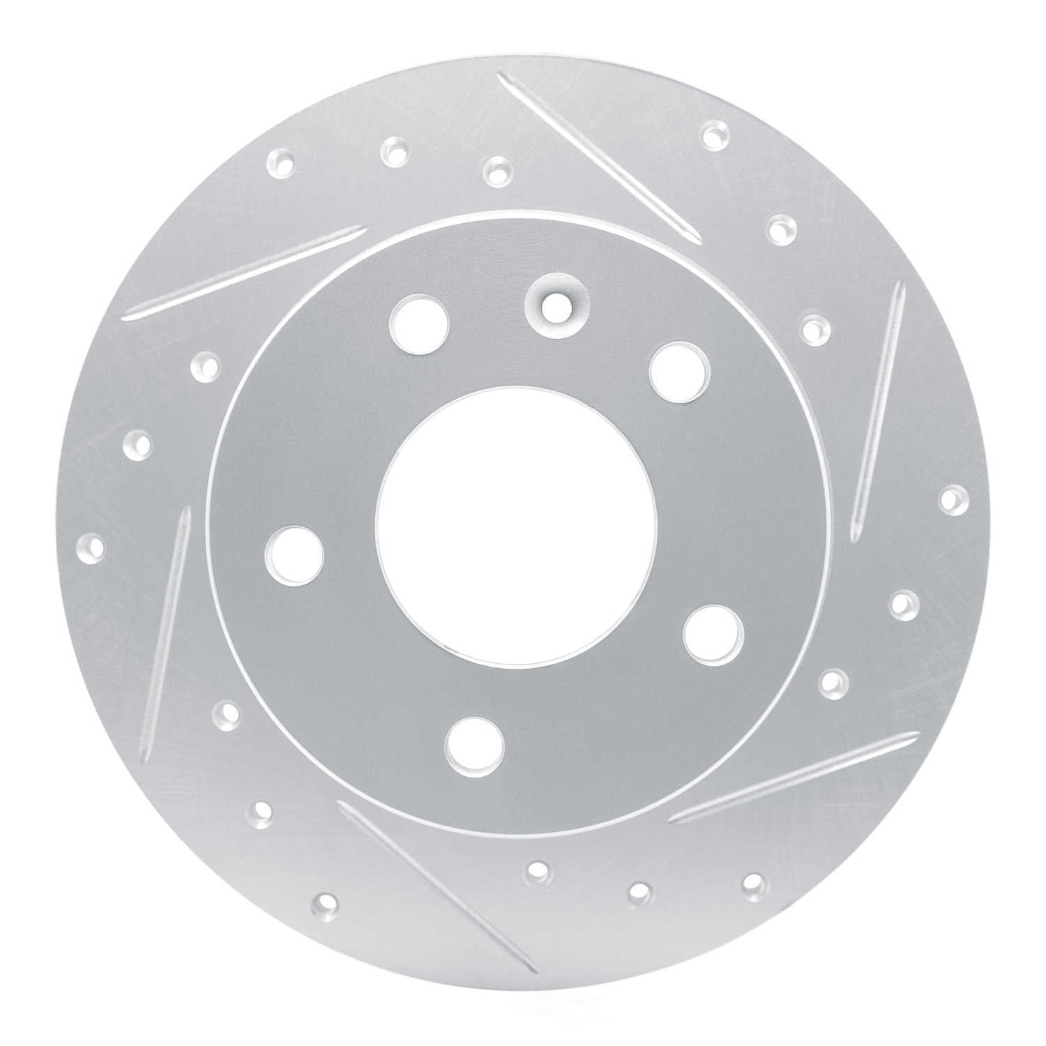 Dynamic Friction Company 631-45047R DFC Brake Rotor - Drilled And Slotted - Silver