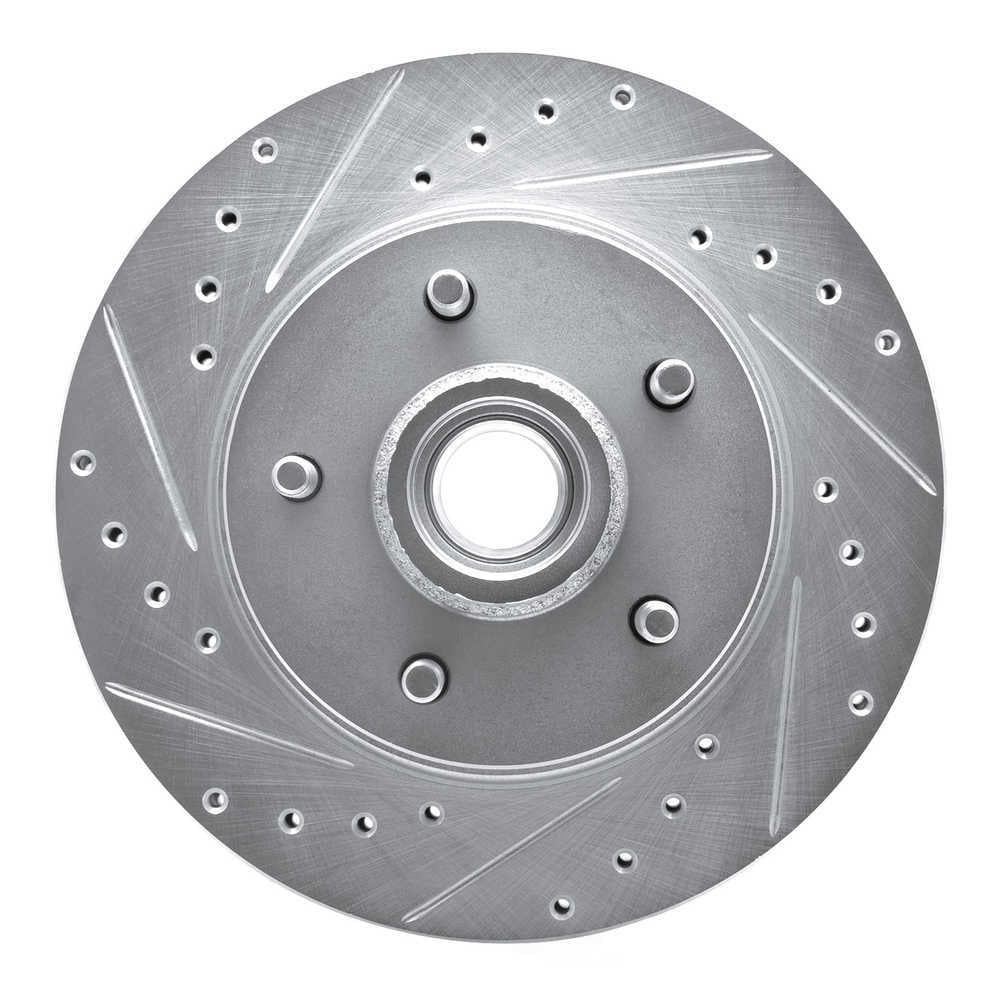 Dynamic Friction Company 631-47006L DFC Brake Rotor - Drilled And Slotted - Silver