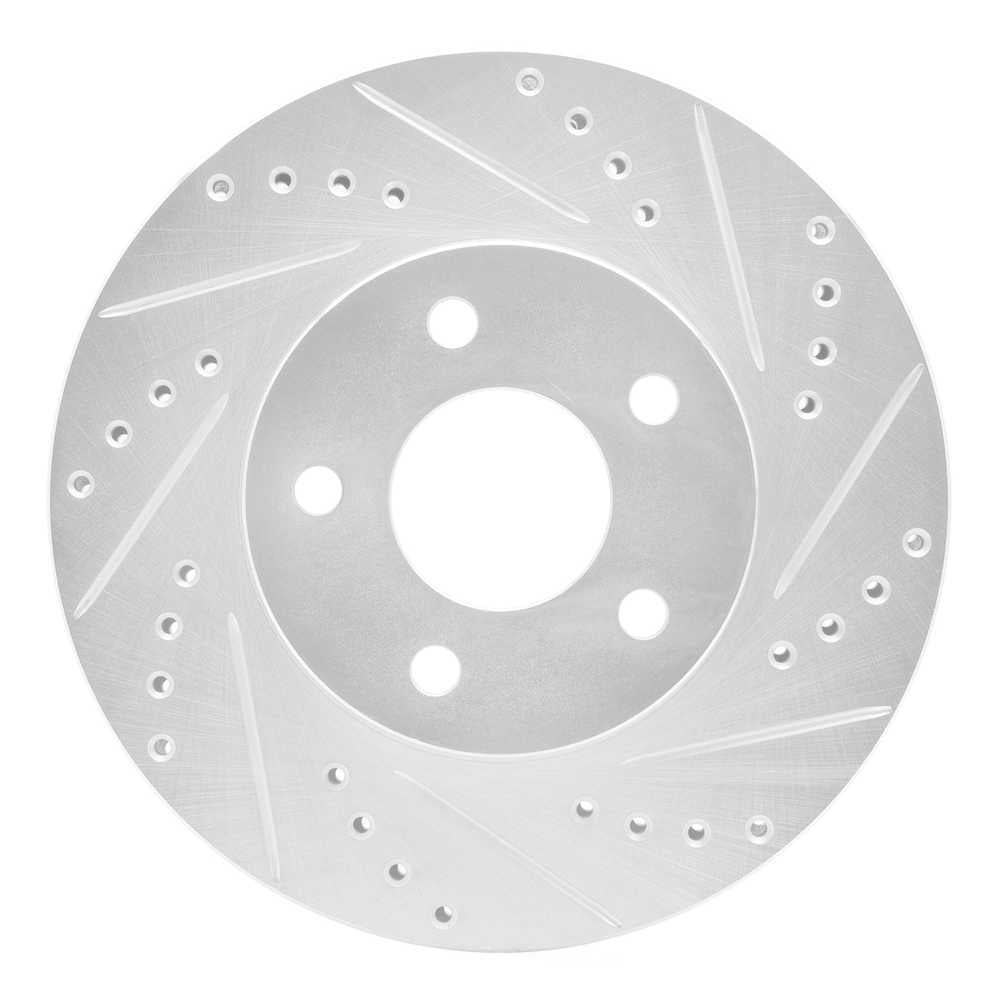 Dynamic Friction Company 631-47036R DFC Brake Rotor - Drilled And Slotted - Silver
