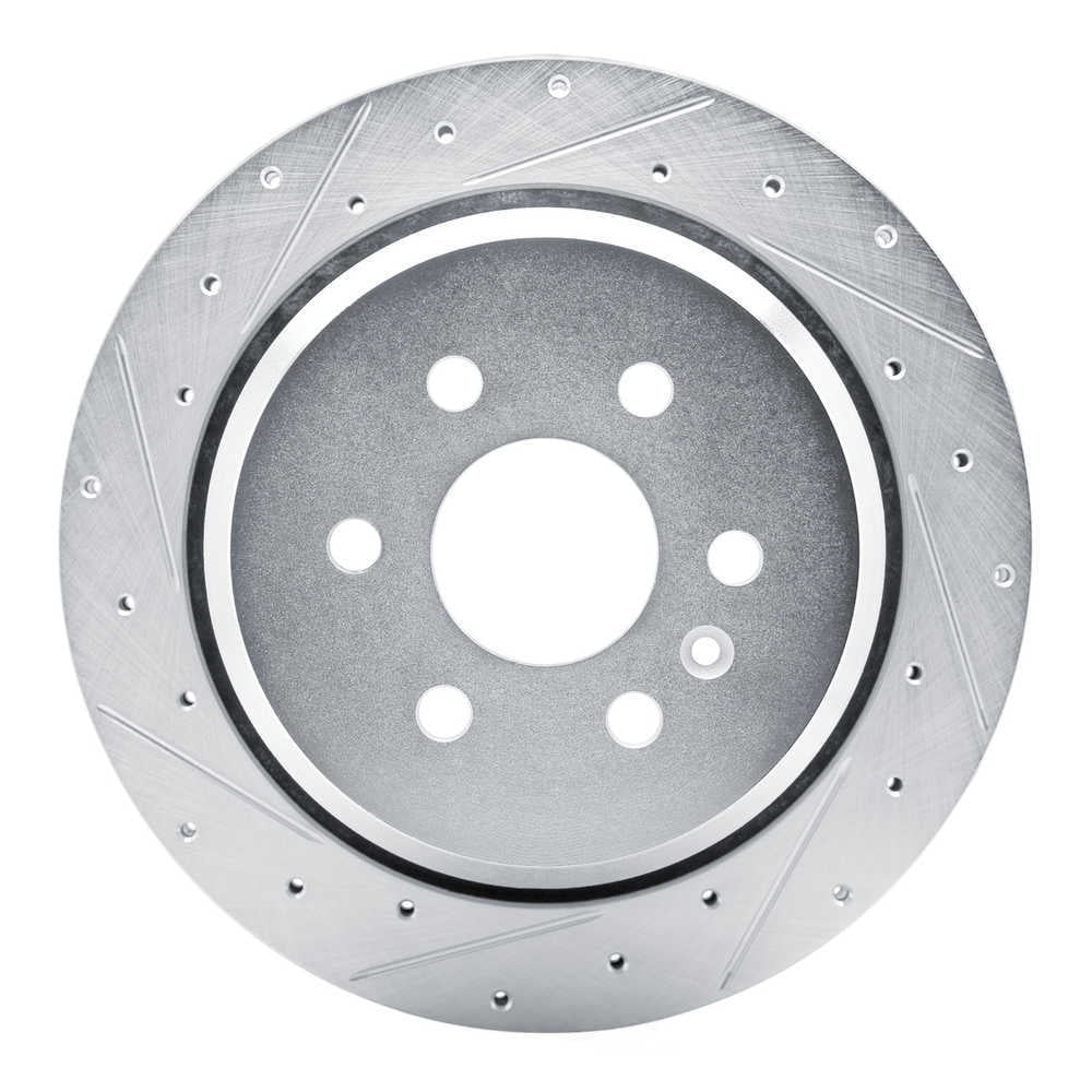 Dynamic Friction Company 631-47089L DFC Brake Rotor - Drilled And Slotted - Silver