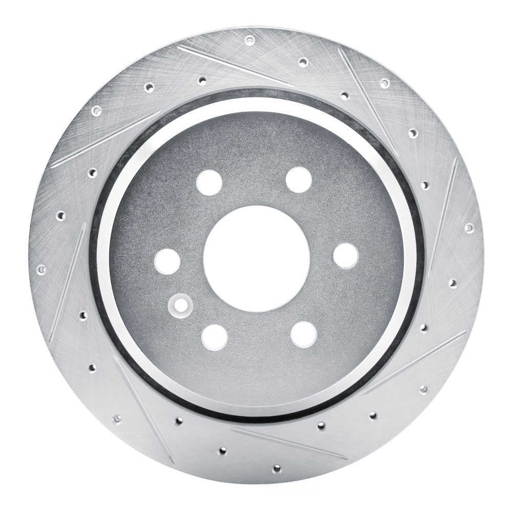 Dynamic Friction Company 631-47089R DFC Brake Rotor - Drilled And Slotted - Silver