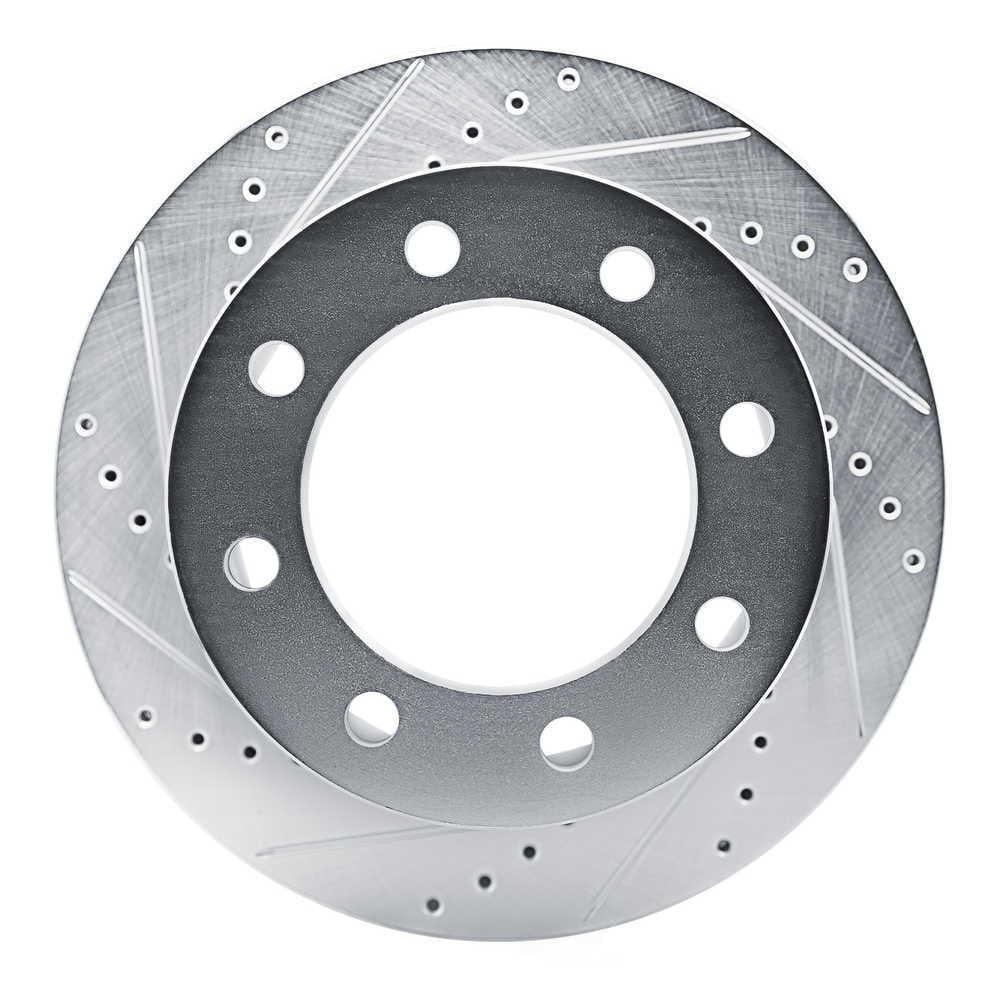 Dynamic Friction Company 631-47090L DFC Brake Rotor - Drilled And Slotted - Silver