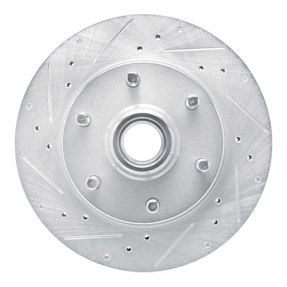 Dynamic Friction Company 631-48011L DFC Brake Rotor - Drilled And Slotted - Silver