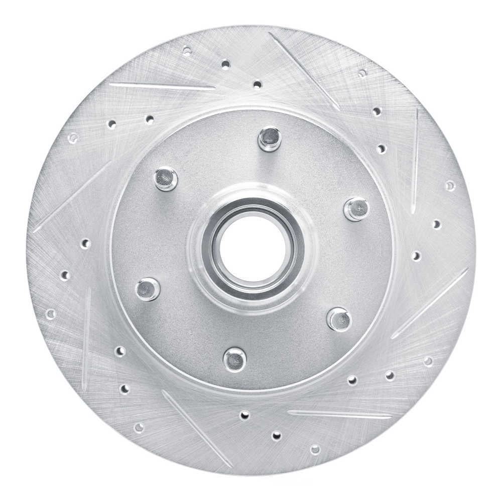 Dynamic Friction Company 631-48011R DFC Brake Rotor - Drilled And Slotted - Silver