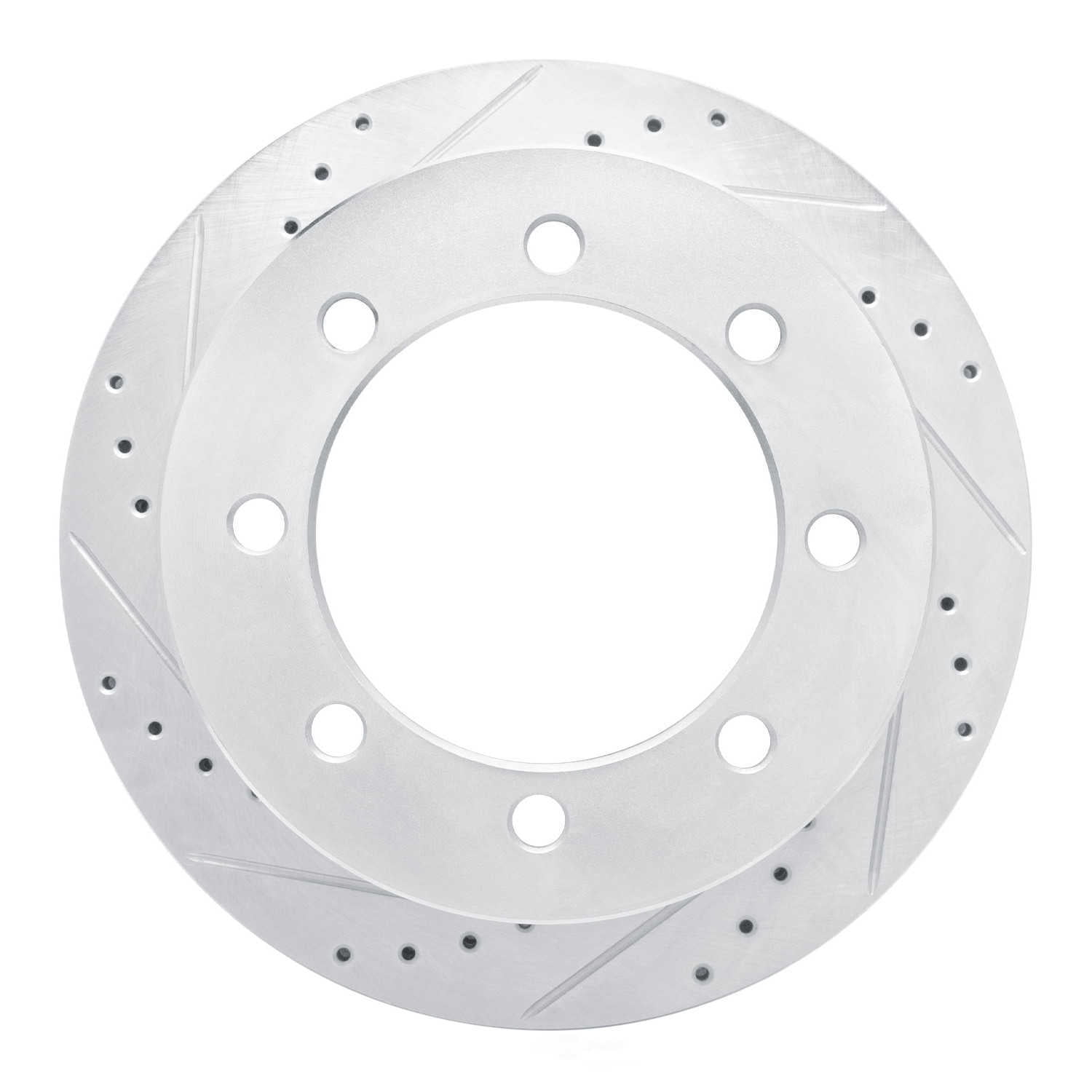 Dynamic Friction Company 631-48092L DFC Brake Rotor - Drilled And Slotted - Silver