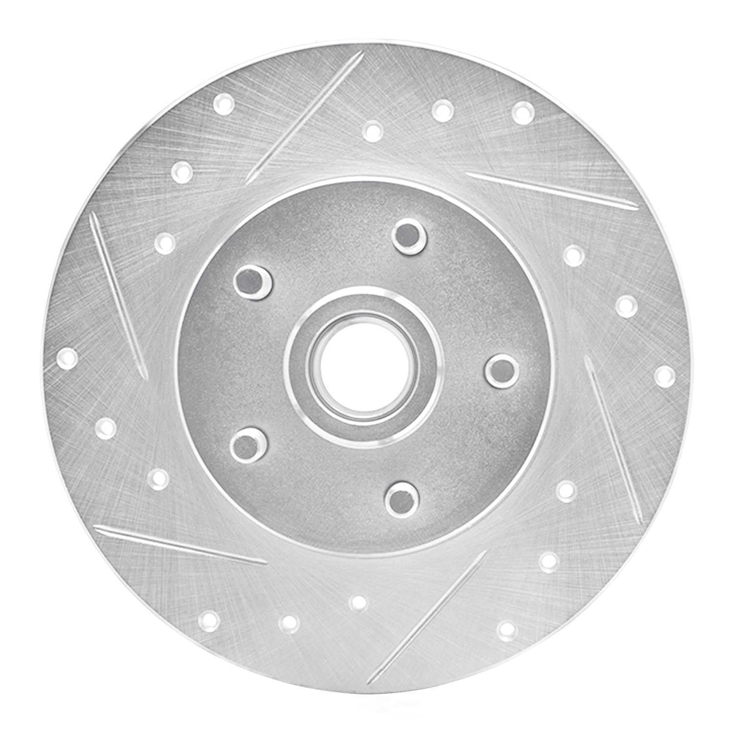 Dynamic Friction Company 631-52002L DFC Brake Rotor - Drilled And Slotted - Silver