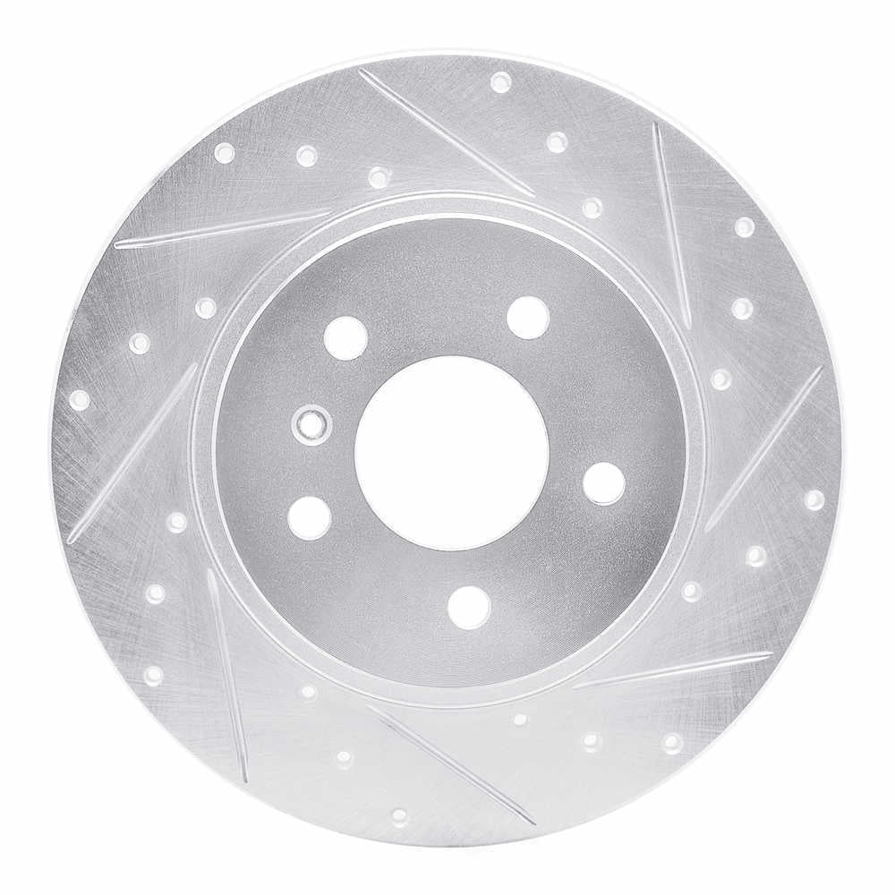 Dynamic Friction Company 631-52025R DFC Brake Rotor - Drilled And Slotted - Silver