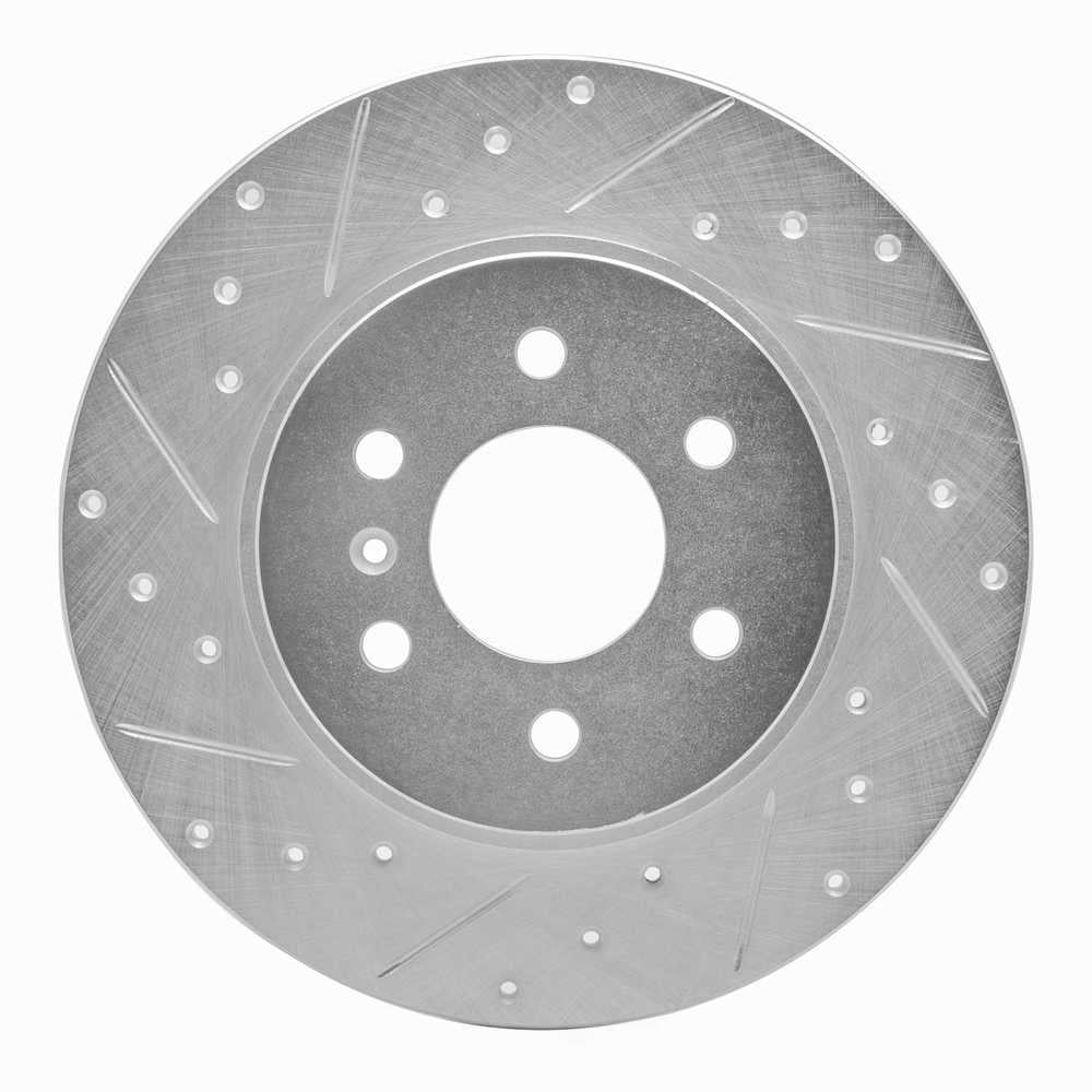 Dynamic Friction Company 631-52028L DFC Brake Rotor - Drilled And Slotted - Silver