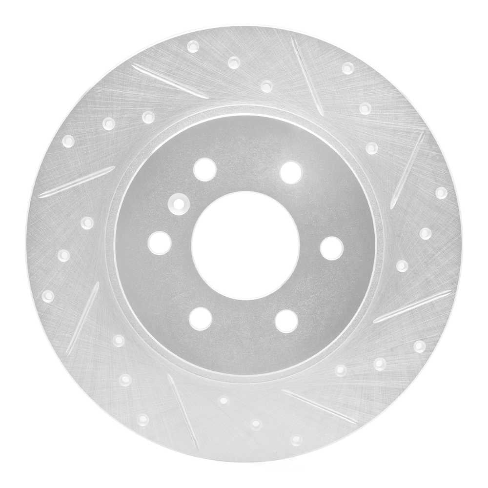 Dynamic Friction Company 631-52028R DFC Brake Rotor - Drilled And Slotted - Silver