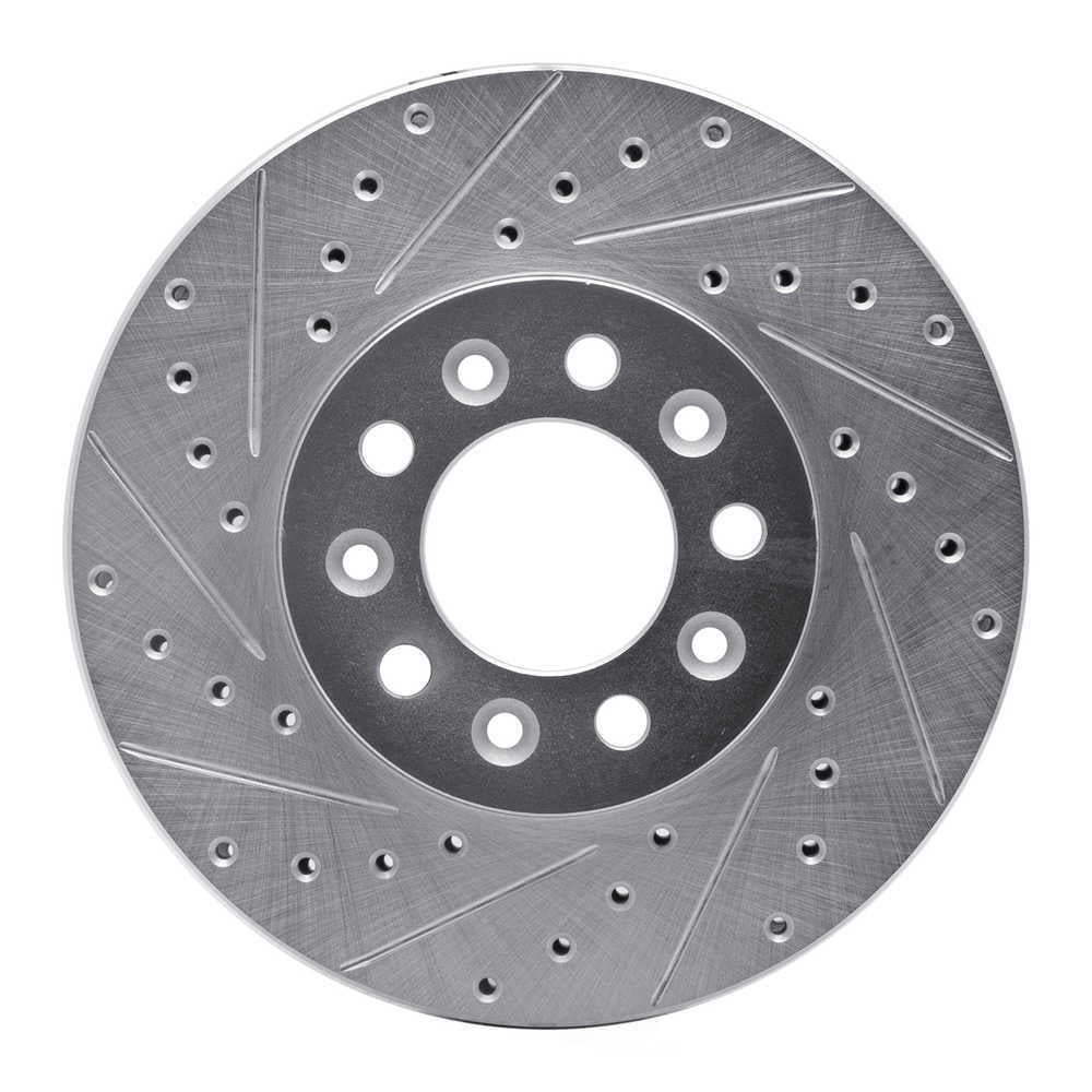Dynamic Friction Company 631-54085L DFC Brake Rotor - Drilled And Slotted - Silver