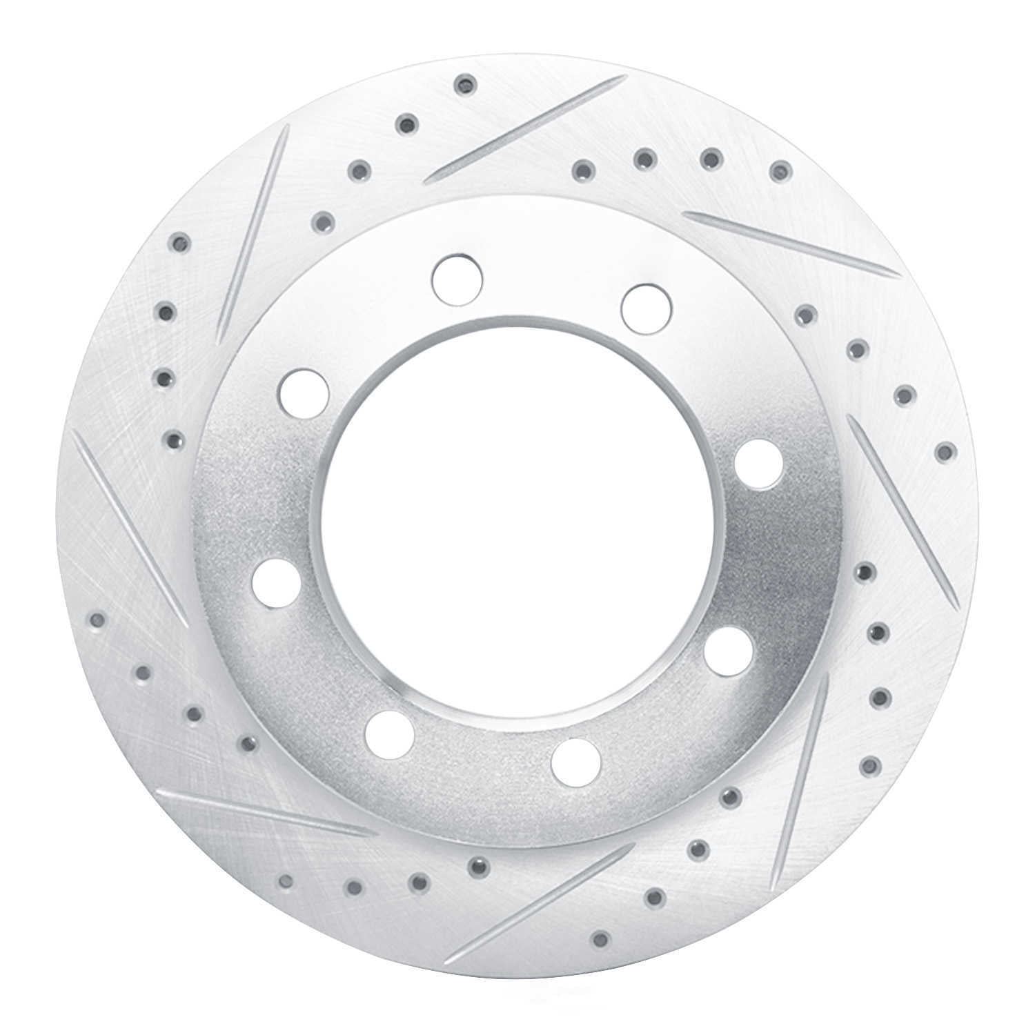 Dynamic Friction Company 631-54143L DFC Brake Rotor - Drilled And Slotted - Silver